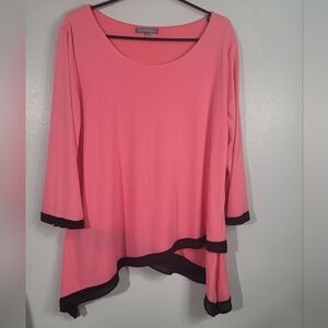 Coral pink women's blouse. Size XL. NY Collection brand.